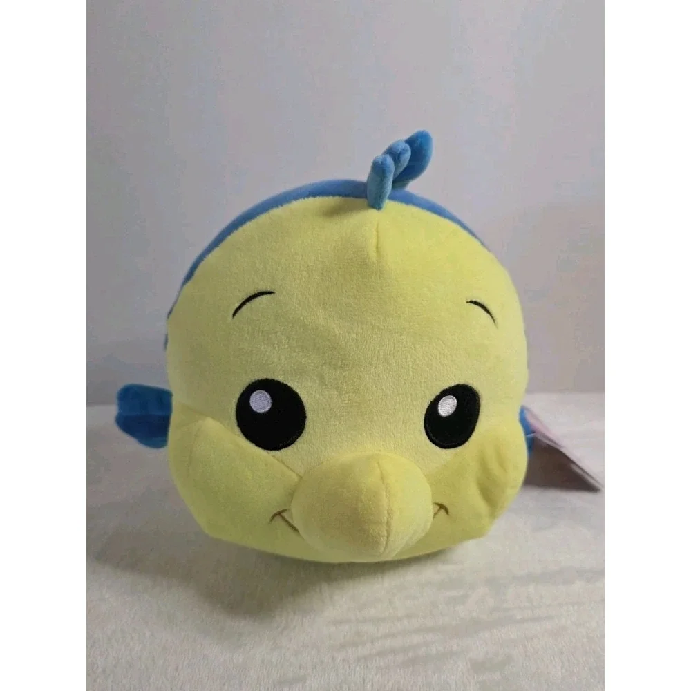 Disney‎ Princess Flounder Plush The Little Mermaid Yellow Blue Fish Toy 7